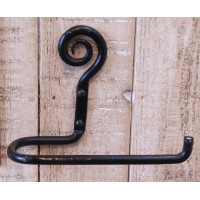 Artisan 'SNAIL' Toilet Roll Holder - Hand Forged - Black Wax Finish